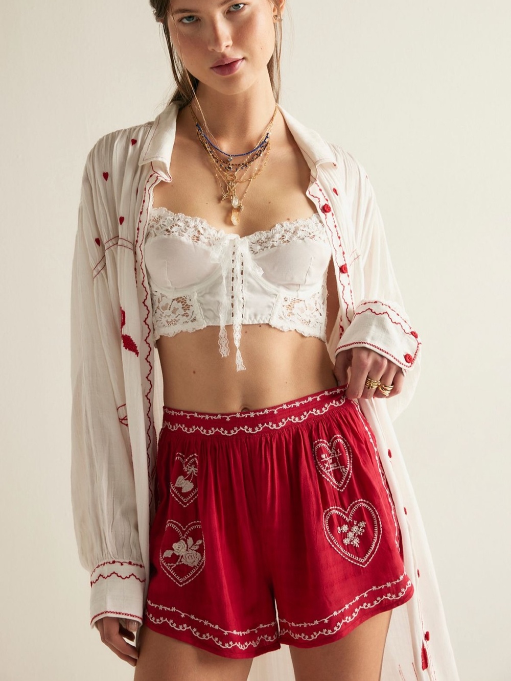 SET- hopeless romantic shirt and shorts set in size small